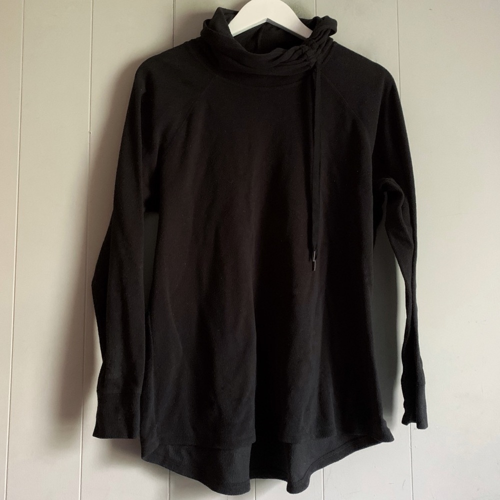 C9 by CHAMPION Active Oversized Drawstring Mock-neck Pullover Black Fleece Top L